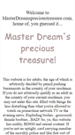 Mobile Screenshot of masterdreamsprecioustreasure.com