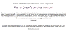 Tablet Screenshot of masterdreamsprecioustreasure.com